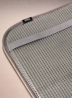Grey dish drying mat with rack