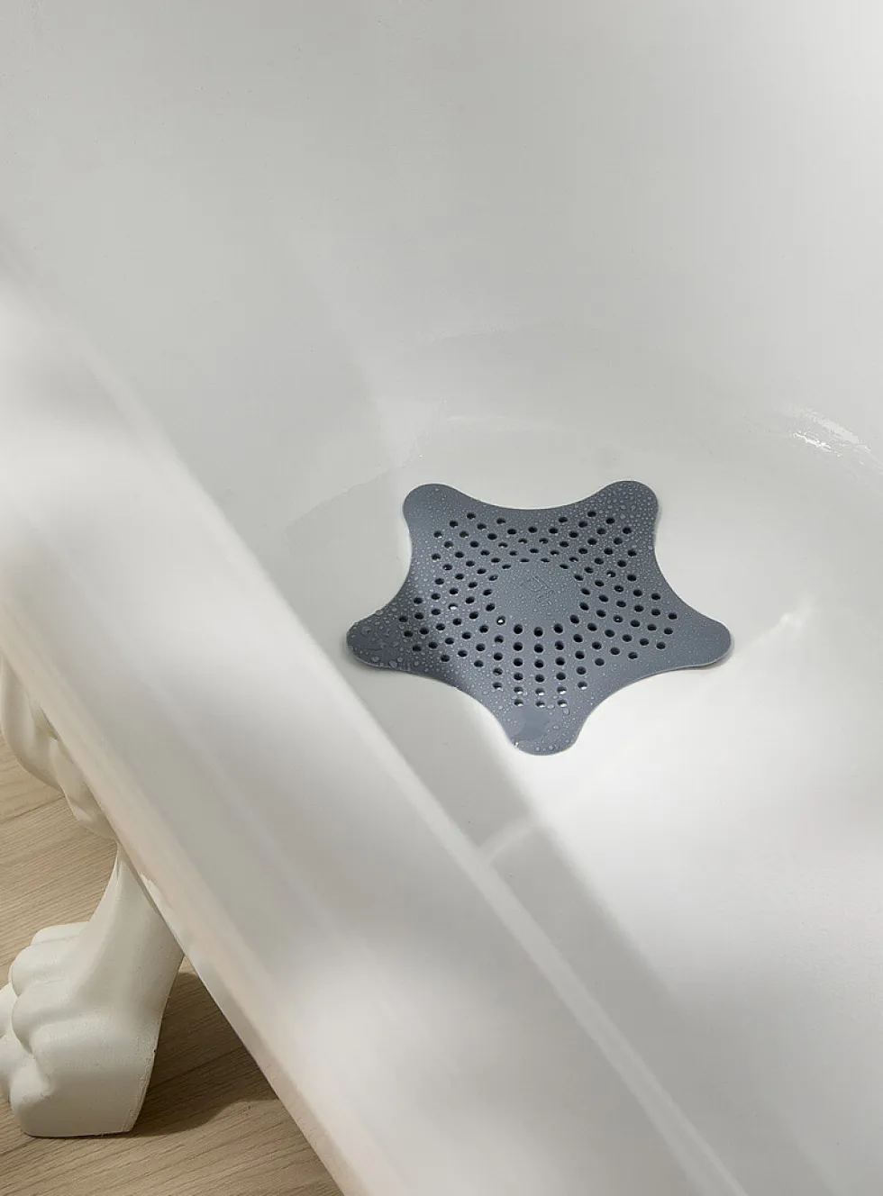 Grey starfish drain hair catcher