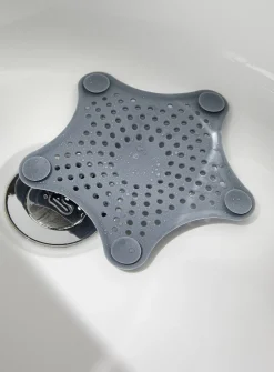 Grey starfish drain hair catcher