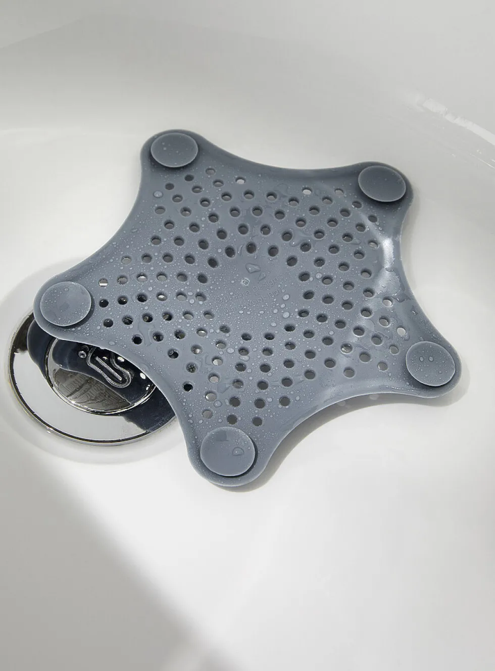 Grey starfish drain hair catcher
