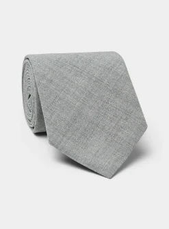 Grey virgin wool tie