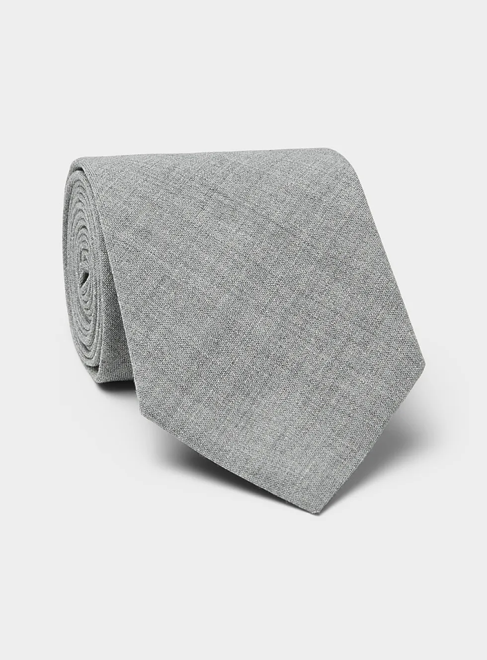 Grey virgin wool tie