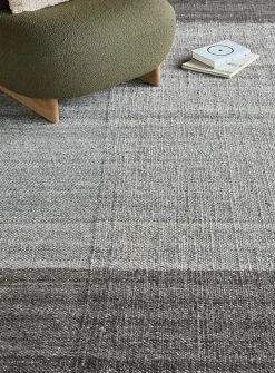 Grey-hued blocks Echo artisanal rug