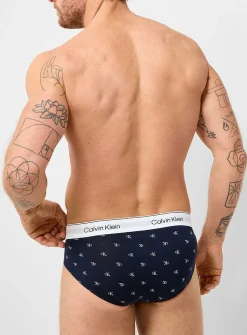 Grey/navy/red briefs