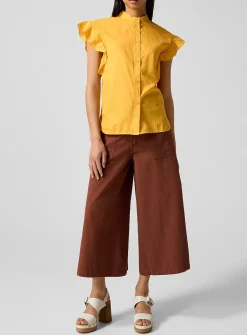 Griffon cropped wide-leg pant