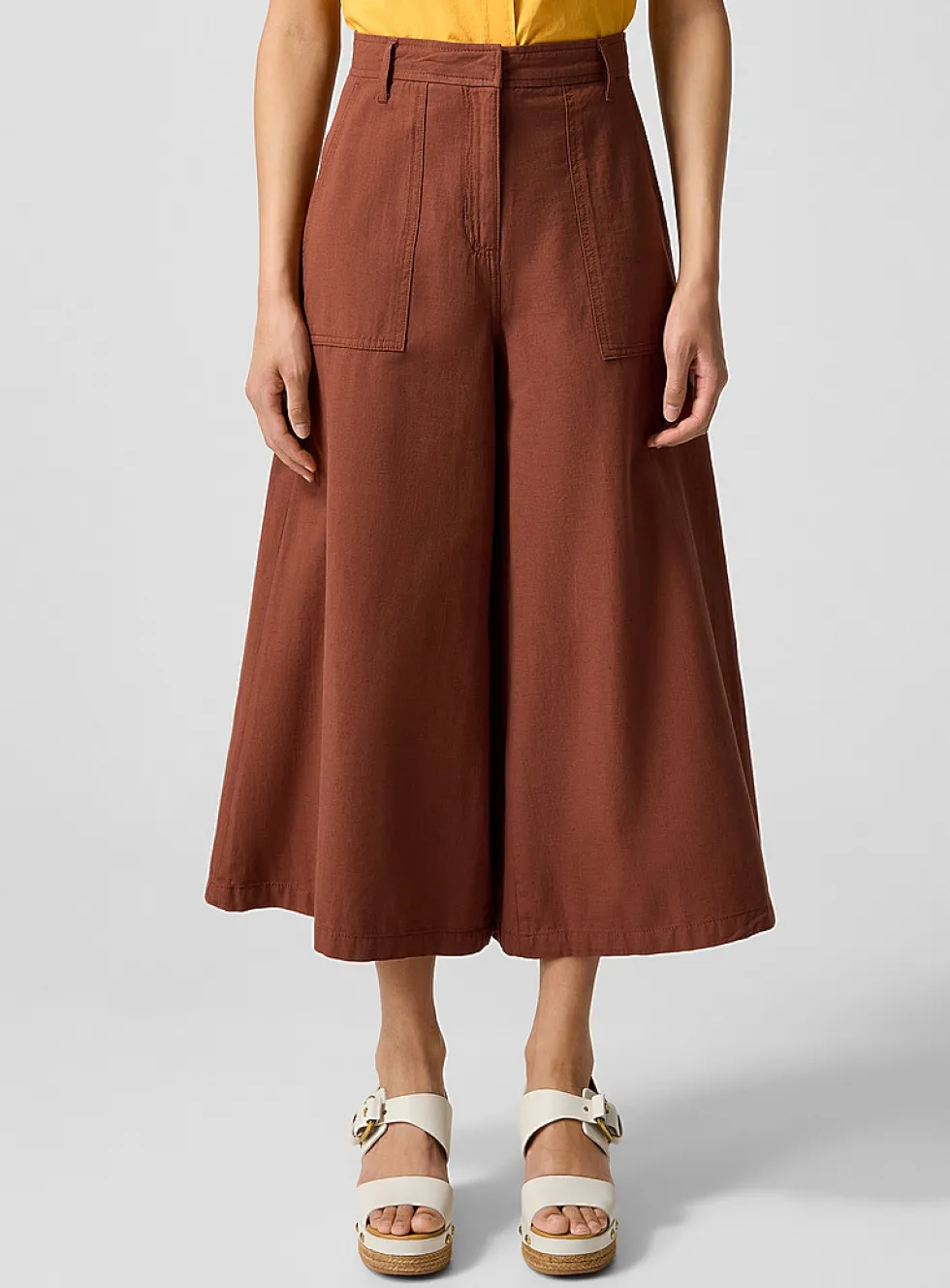 Griffon cropped wide-leg pant
