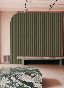 Grooved effect wallpaper strip