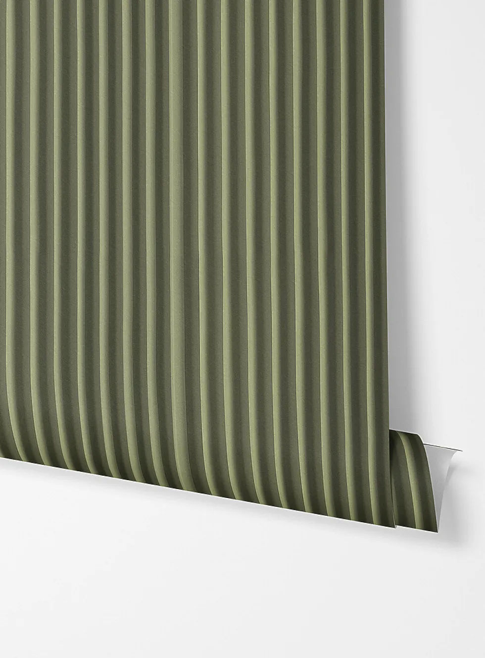 Grooved effect wallpaper strip