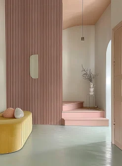 Grooved effect wallpaper strip