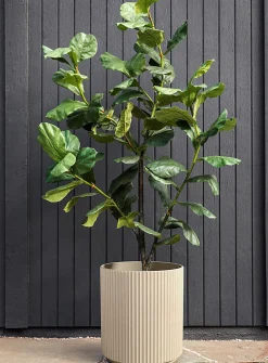 Grooved minimalist planter