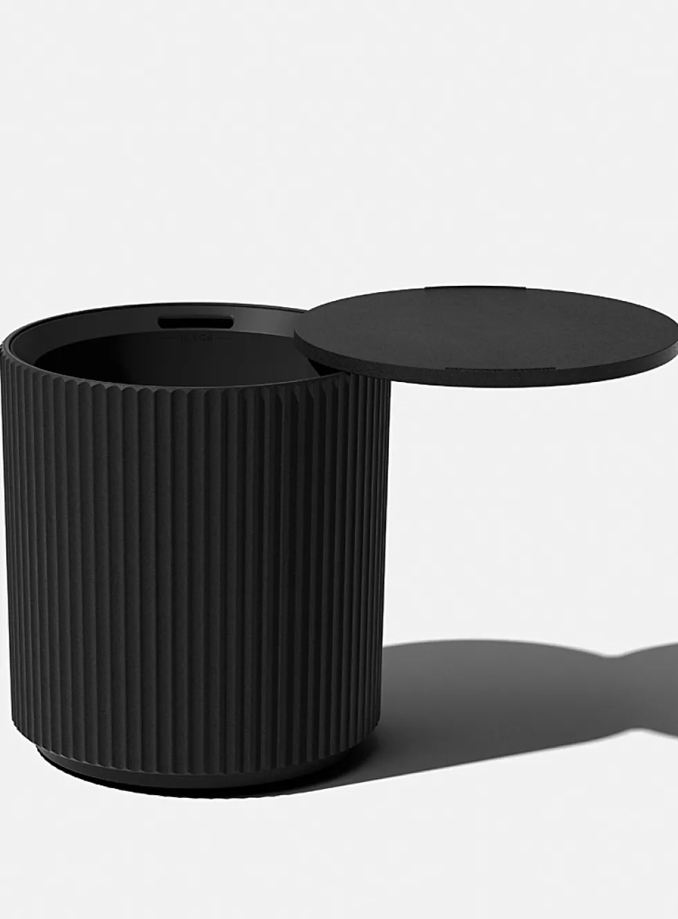 Grooved side table cooler