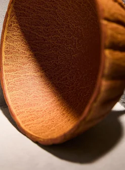 Grooved terracotta stand bowl