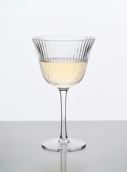 Grooves stem glass