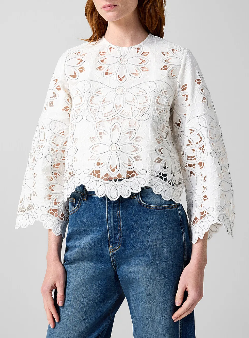 Guipure lace blouse