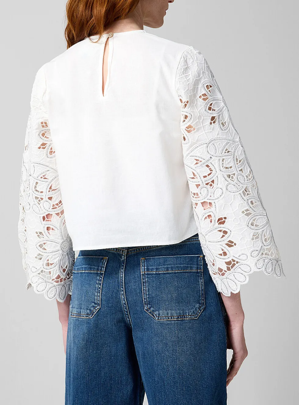 Guipure lace blouse