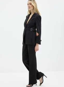 Hailsy side belt flowy blazer