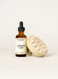 Hair brush and oil set