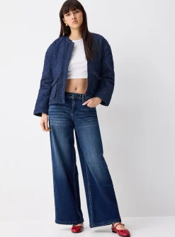 Halie supple denim quilted jacket