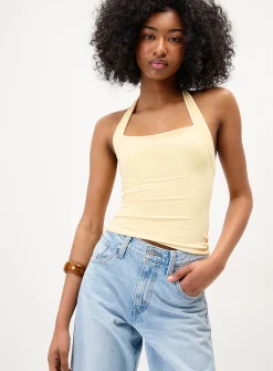 Halter straps microfibre cami