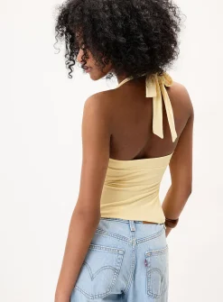 Halter straps microfibre cami