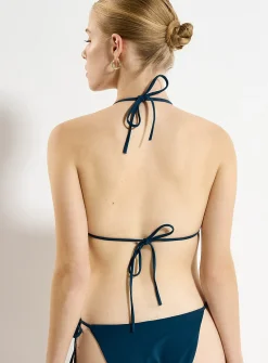 Halter string triangle bra