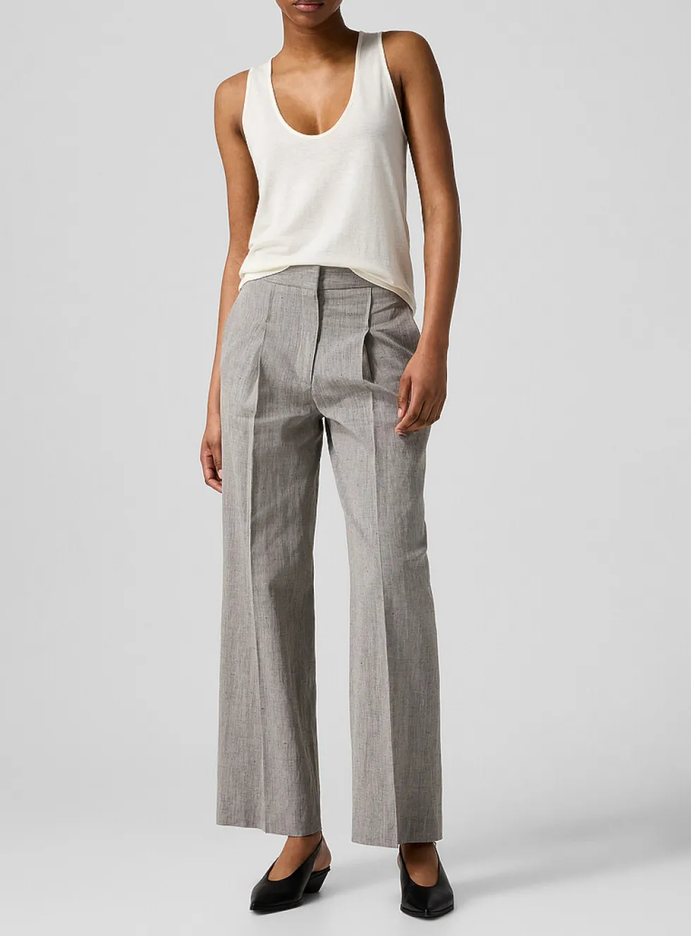 Hamet cotton-linen blend suit pant