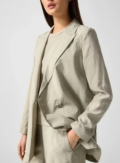 Hammered crepe jacket