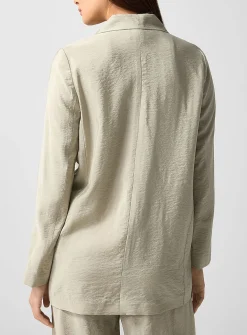 Hammered crepe jacket