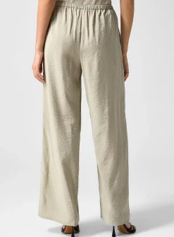 Hammered crepe pant