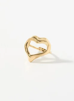 Hammered heart ring