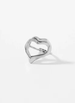 Hammered heart ring