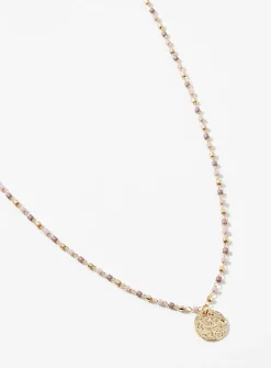 Hammered medallion necklace