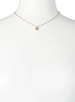 Hammered medallion necklace