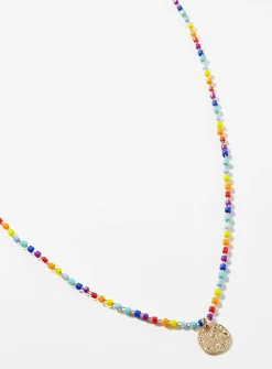 Hammered medallion necklace