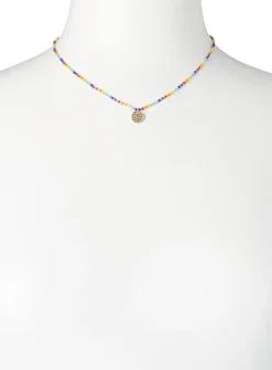 Hammered medallion necklace