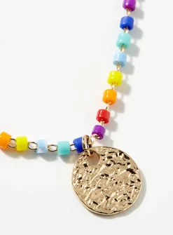 Hammered medallion necklace