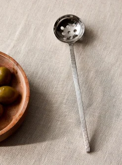 Hammered olive spoon