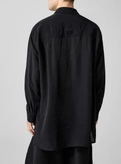 Hammered texture flowy elongated shirt