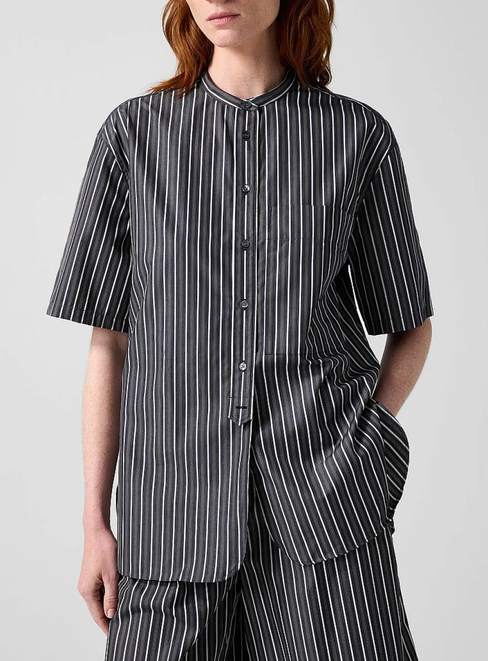 Hannah striped short-sleeve shirt
