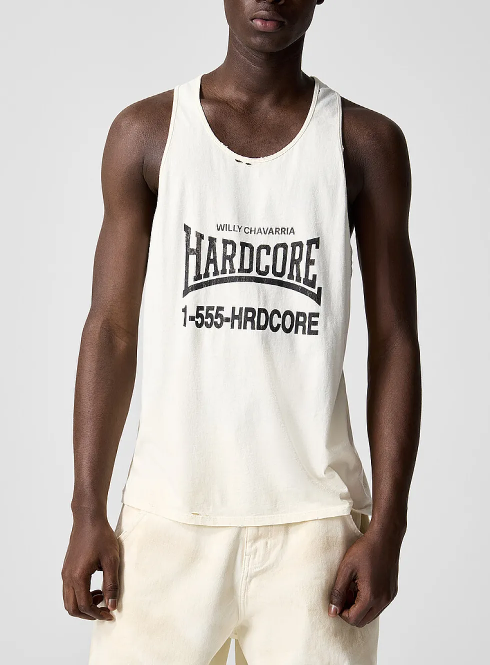 Hardcore racerback distressed tank top