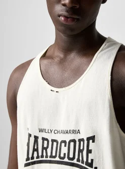 Hardcore racerback distressed tank top