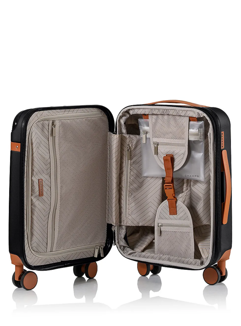 Hard-shell carry-on luggage