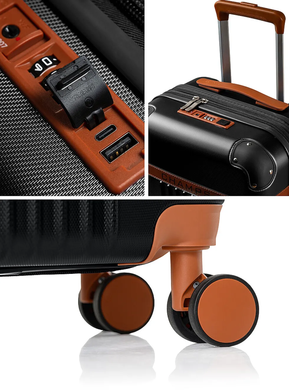 Hard-shell carry-on luggage