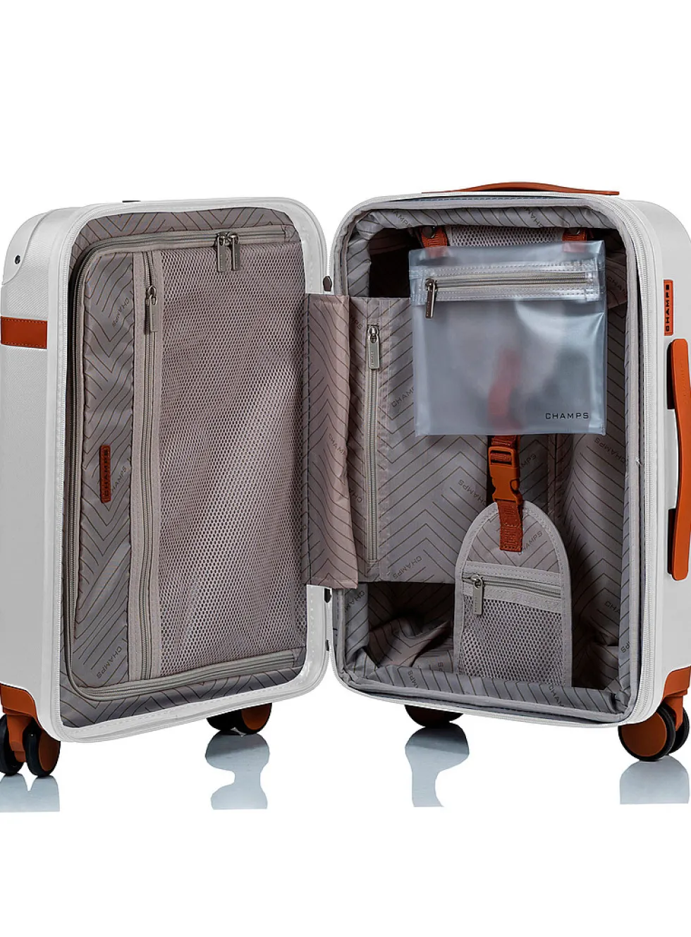 Hard-shell carry-on luggage
