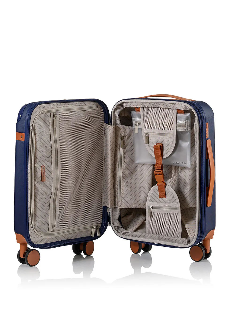Hard-shell carry-on luggage