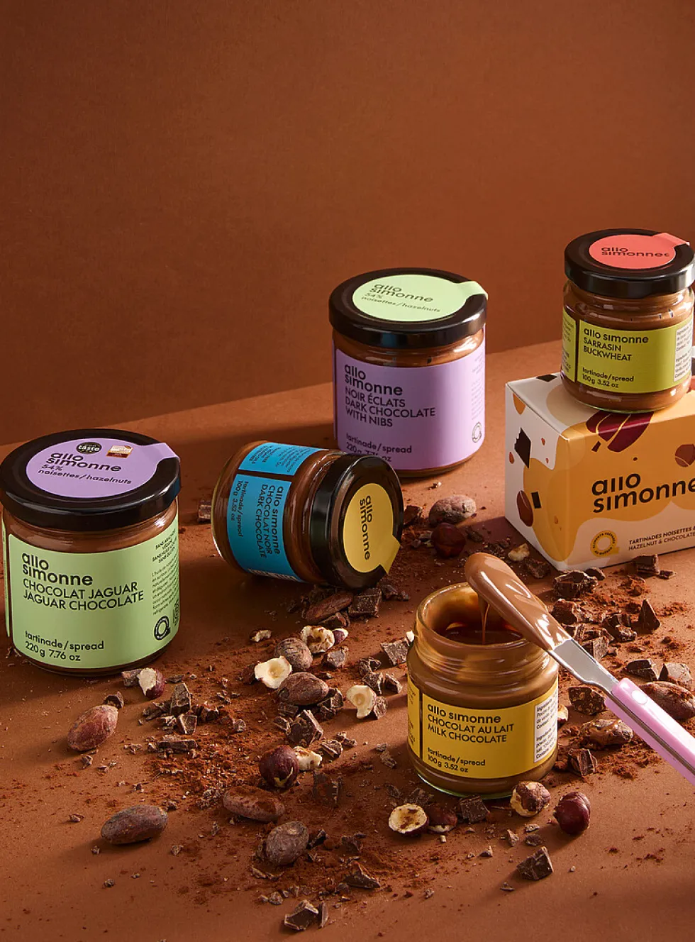 Hazelnut and chocolate spread discovery set