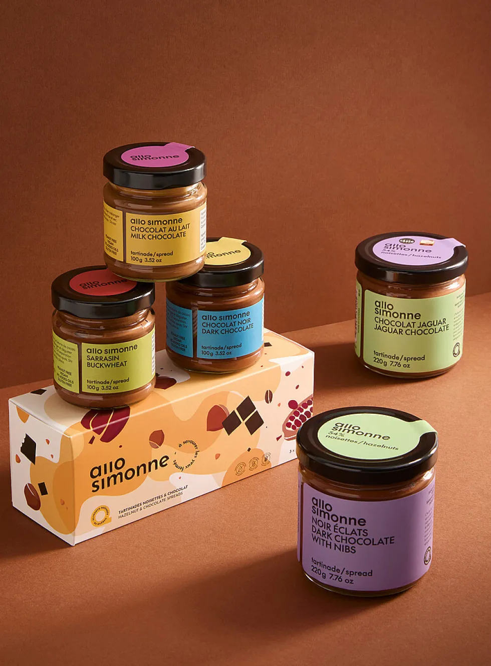 Hazelnut and chocolate spread discovery set