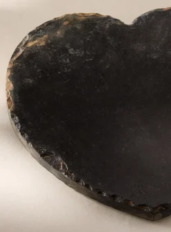 Heart black slate serving tray