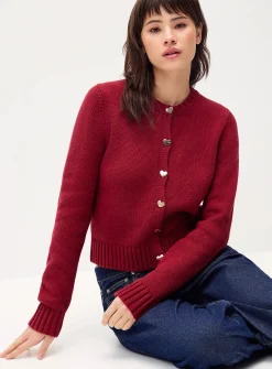Heart buttons cardigan