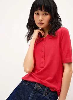 Heart buttons polo shirt